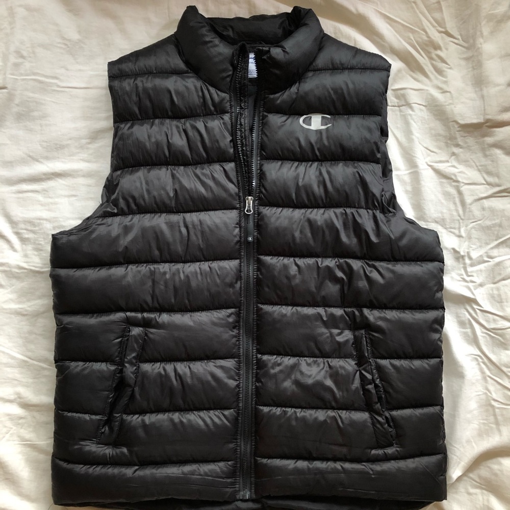 Black Champion Puffer Vest